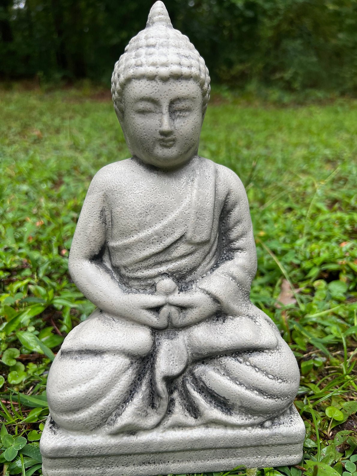 Cement Buddha Statue (10.5" x 6")