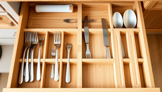 Declutter Your Kitchen with Bamboo Expandable Dividers